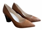 Cognac pumps med gull thumbnail