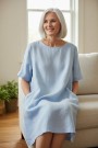 Lyseblå romslig linkjole thumbnail
