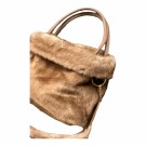 Beige fake pelsveske thumbnail