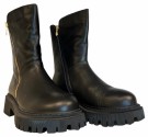 Sort skinn ankelboots RS thumbnail