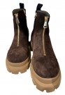 Brun nubuk boots m glidelås front SB thumbnail