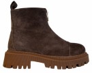 Brun nubuk boots m glidelås front RB thumbnail