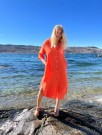 Skjorte / kjole paljetter, orange thumbnail