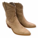 Beige korte skoletter i stoff thumbnail