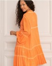 Orange viskosekjole thumbnail