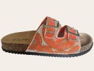 Orange sandal m sølv spenne thumbnail