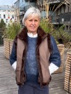 Brun vendbar vest m 