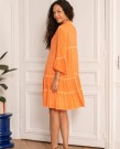 Orange viskosekjole thumbnail