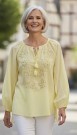 Gul bluse m broderinger thumbnail