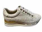 Hvitt glitterskinn sneakers
