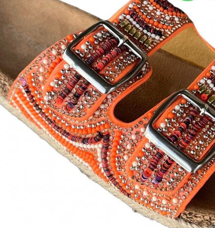 Orange glitre sandal