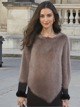 Taupe fuskeponcho