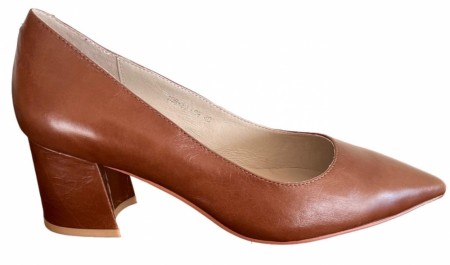 Cognac pumps   6 cm