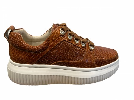 Cognac-preget sneakers