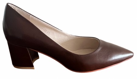 Mørk brun pumps 6 cm