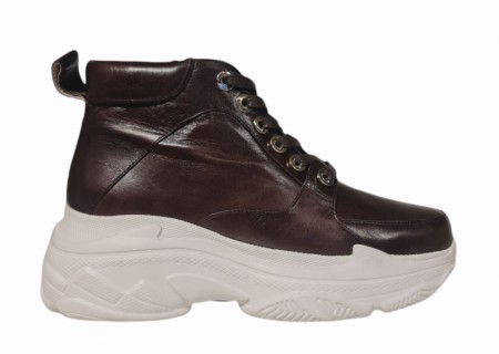 Mørk brun sneakers m chunky såle