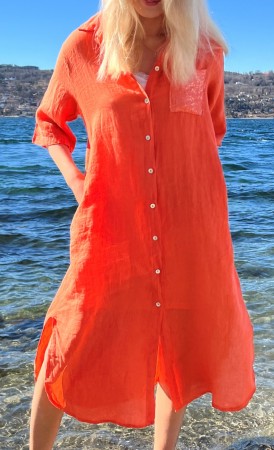 Skjorte / kjole paljetter, orange