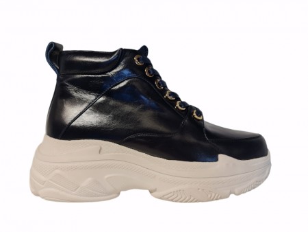 Marineblå sneakers m chunky såle