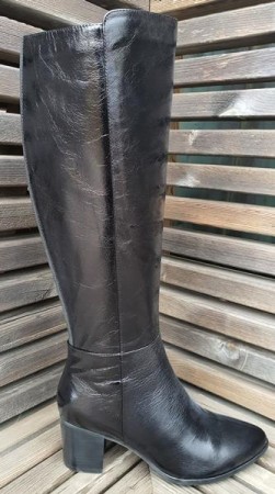 Sort støvlett m 6,5 cm hel