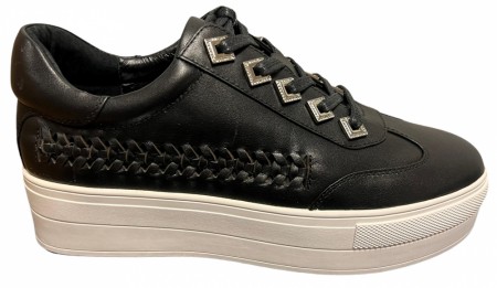 Sort skinn sneakers