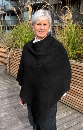 Sort poncho