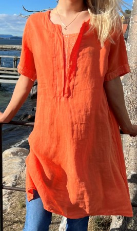 Tunika matchende paljetter, orange