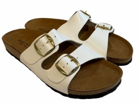 Hvit SKINNSANDAL