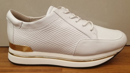 Hvite skinn sneakers