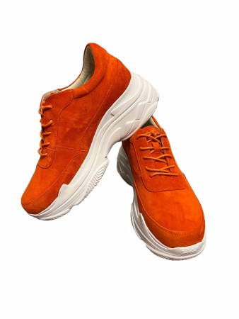 Orange semsket chunky sneakers