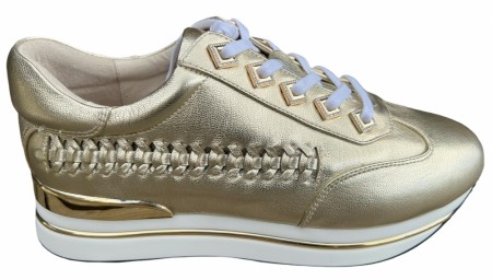 Gull skinn sneakers