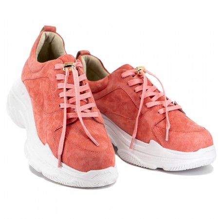 Coral chunky sneakers