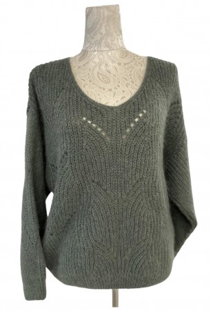 Grønn kid mohair genser