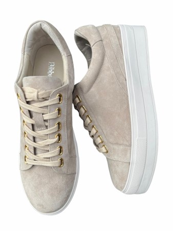 Creme semsket sneakers