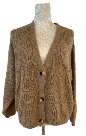 Karamellfarget kid mohair jakke