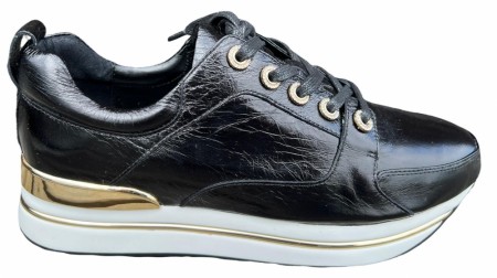 Sort sneakers med gull