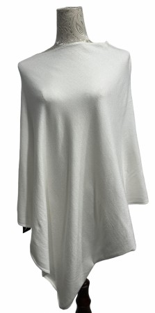 Hvit sommerponcho