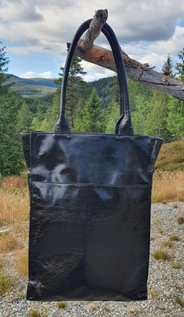 Sort skinnveske