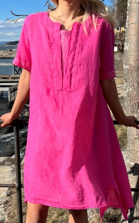 Tunika matchende paljetter, cerise