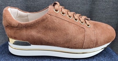 Cognac semsket sneakers