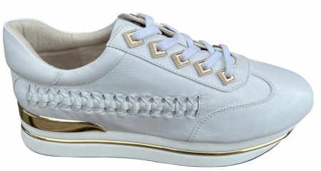 Hvit skinn sneakers