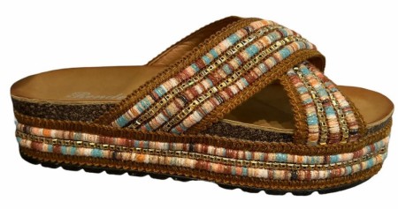 Flerfarget mønstret sandal