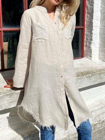 Beige/creme linskjorte