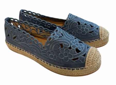 Blå espadrillos