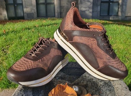 Brun glitter sneakers