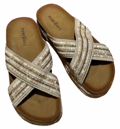 Lys mønstret sandal