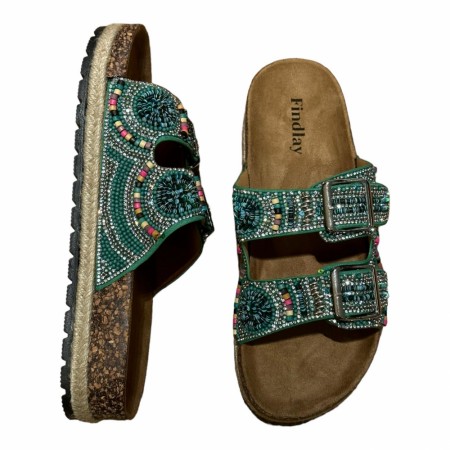 Grønn glitre sandal